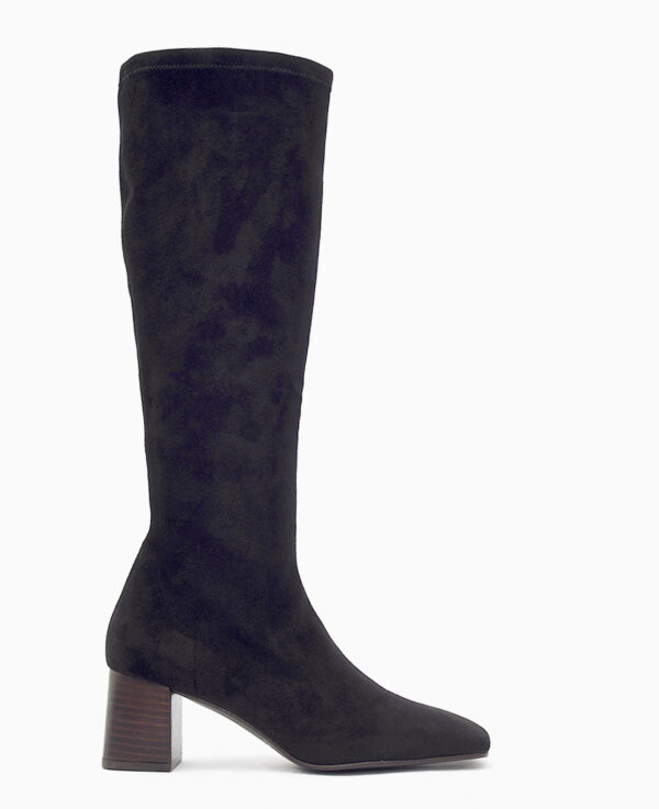Bota THEKA, en ECO-piel Ante strech color negro