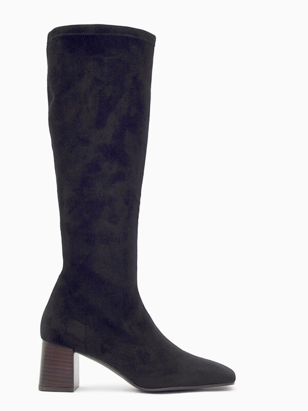 Bota THEKA, en ECO-piel Ante strech color negro